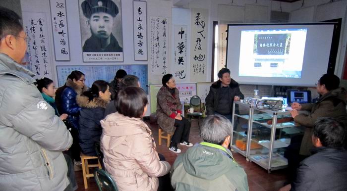 2015年1月9日市文物局领导到纪念馆指导